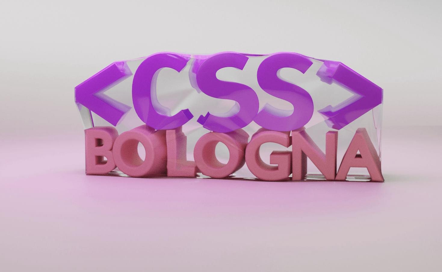 A 3d render with text that says CSS Bologna